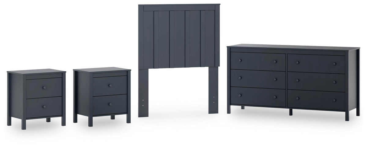 Simmenfort Panel Headboard, Dresser and 2 Nightstands