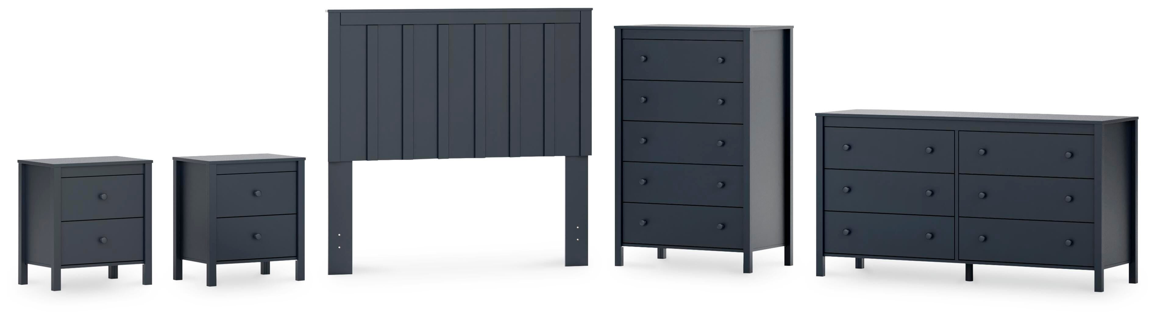 Simmenfort Panel Headboard, Dresser, Chest and 2 Nightstands