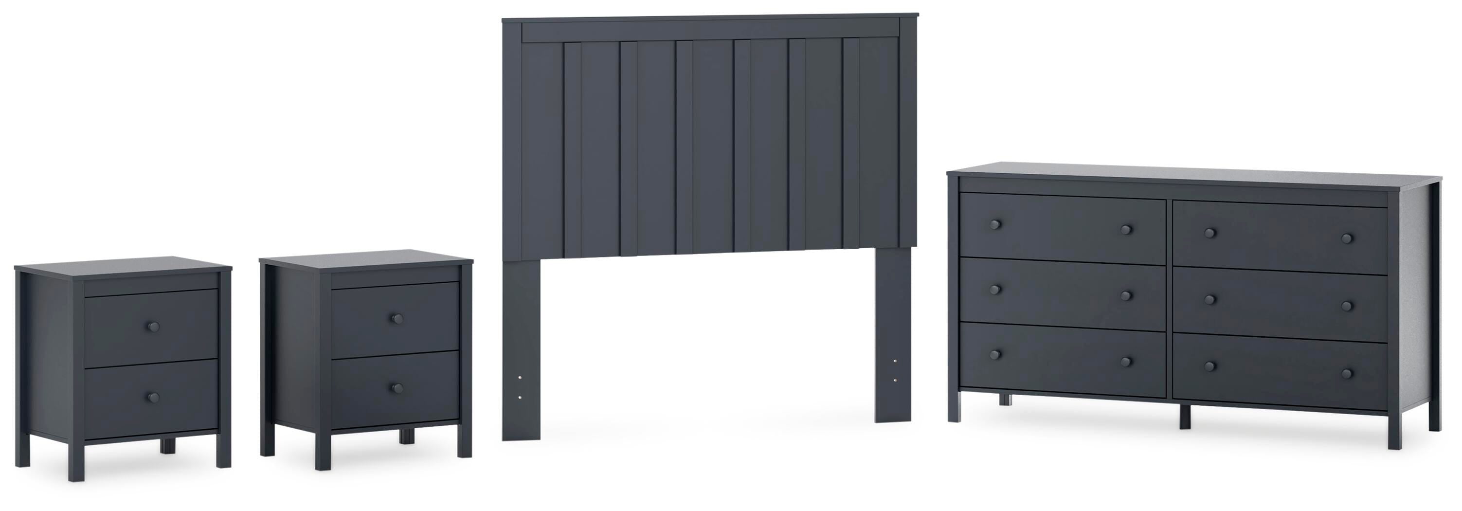 Simmenfort Panel Headboard, Dresser and 2 Nightstands