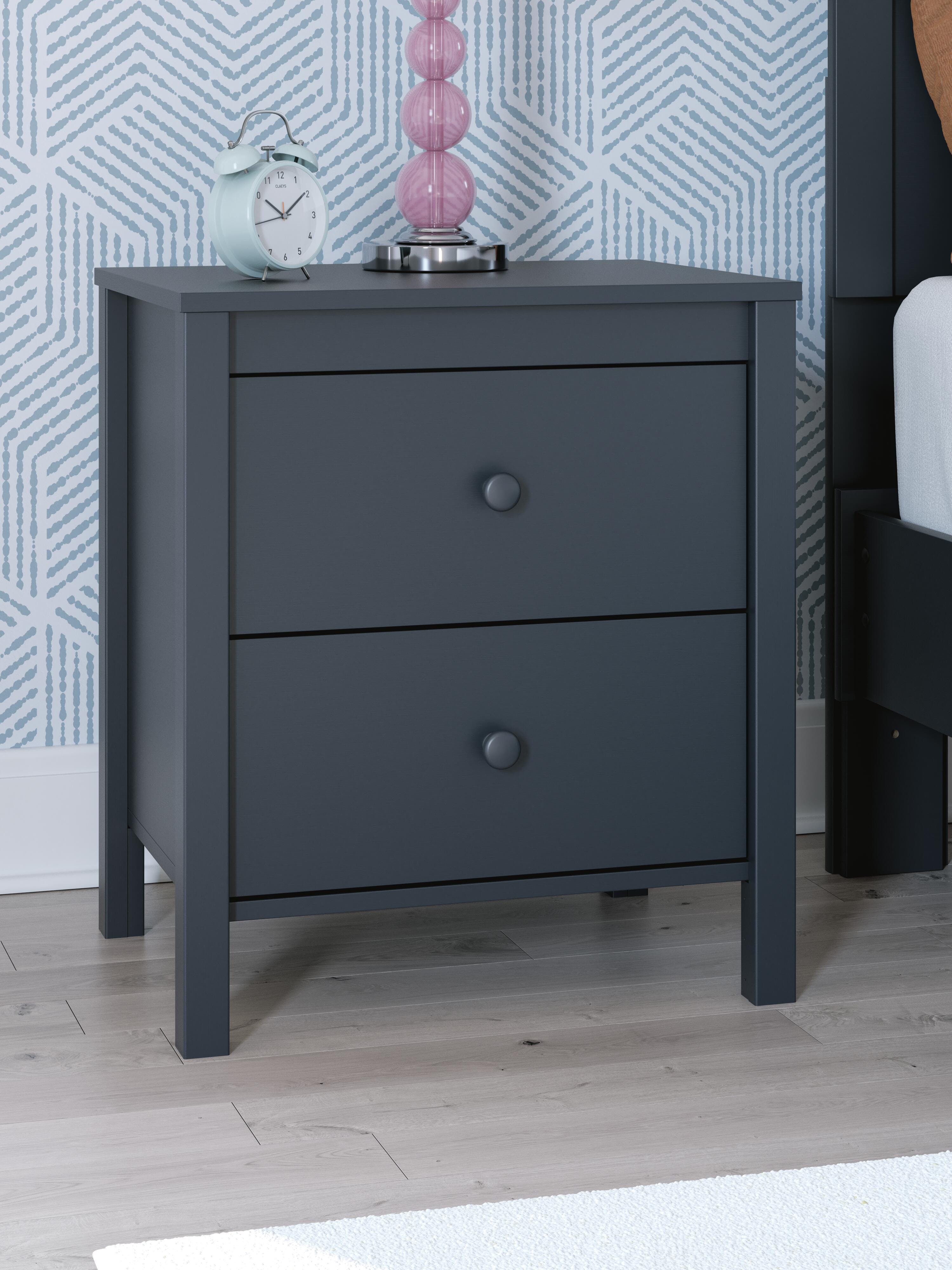 Simmenfort Panel Headboard and 2 Nightstands