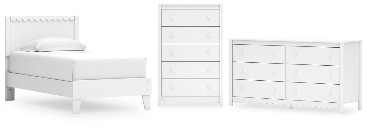 Hallityn Panel Platform Bed, Dresser and Chest