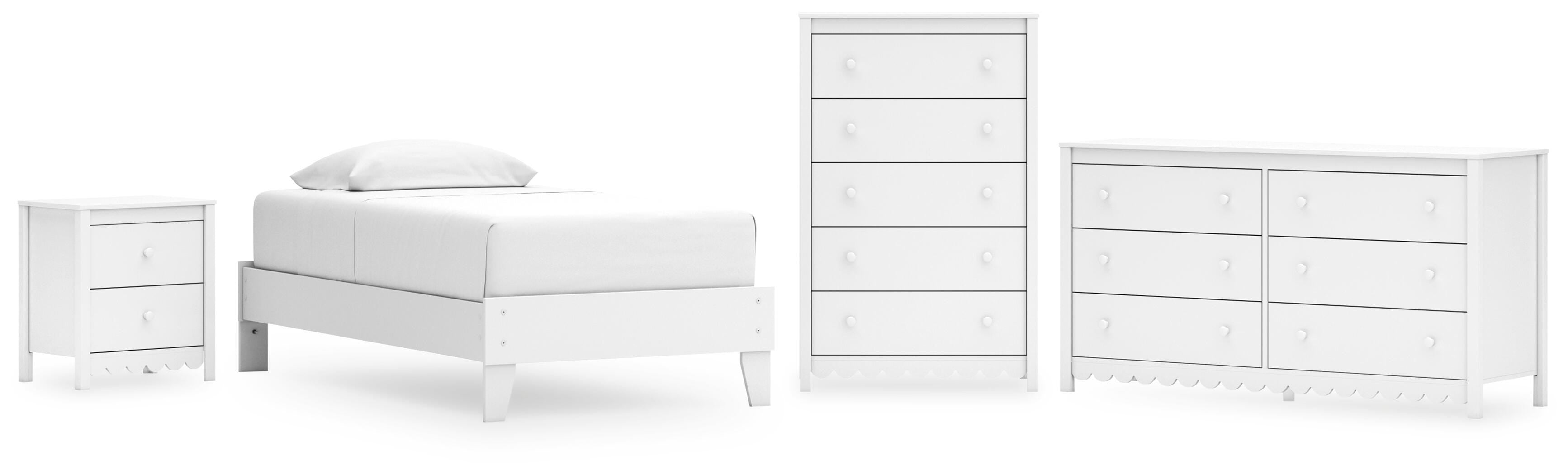 Hallityn Platform Bed, Dresser, Chest and Nightstand