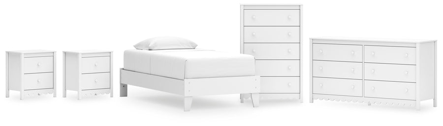 Hallityn Platform Bed, Dresser, Chest and 2 Nightstands