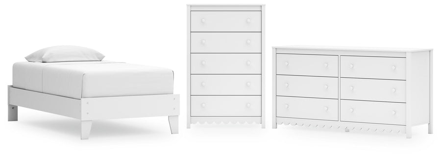 Hallityn Platform Bed, Dresser and Chest