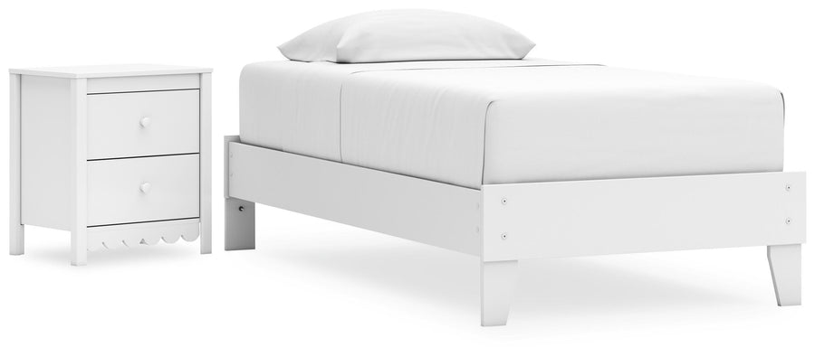 Hallityn Platform Bed and Nightstand