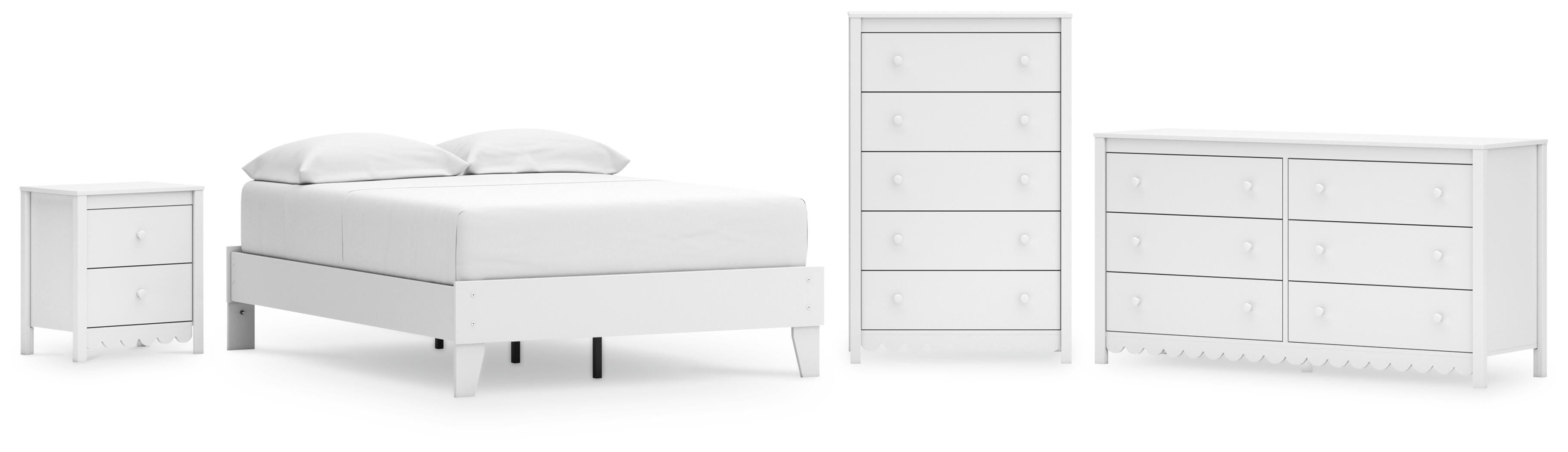Hallityn Platform Bed, Dresser, Chest and Nightstand