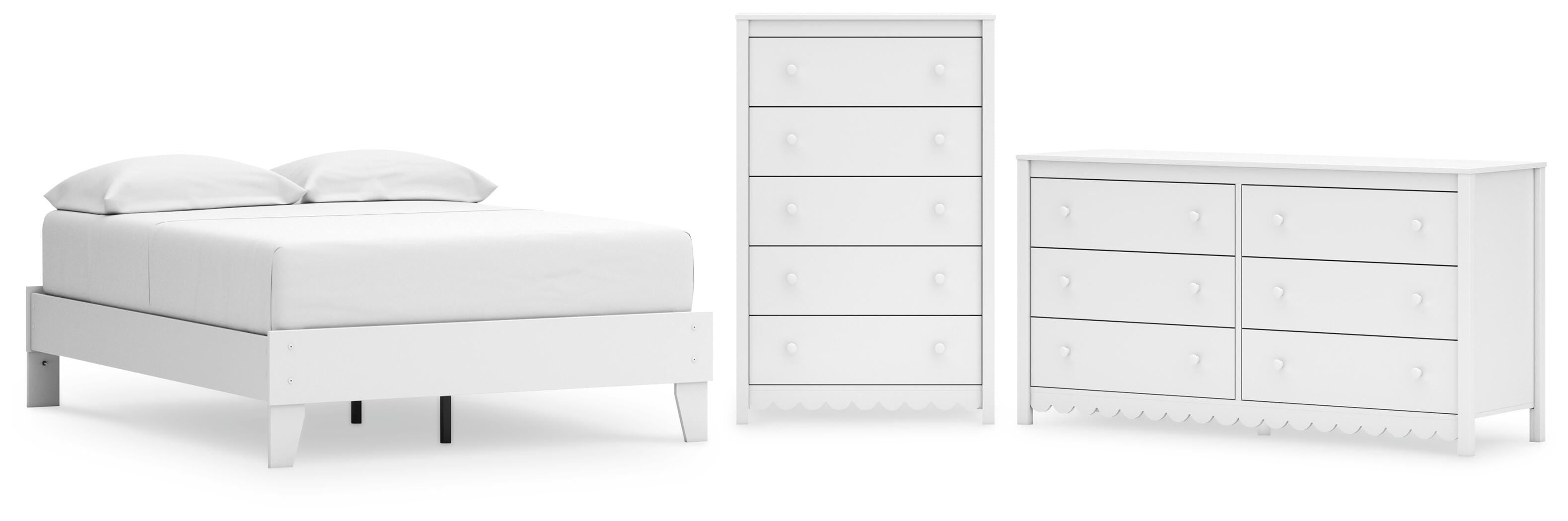 Hallityn Platform Bed, Dresser and Chest