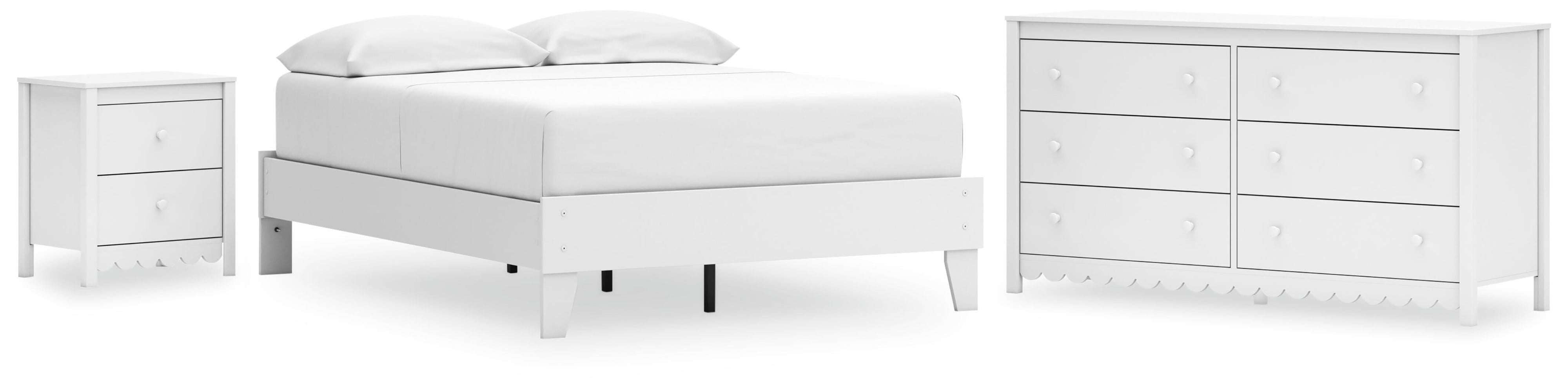 Hallityn Platform Bed, Dresser and Nightstand