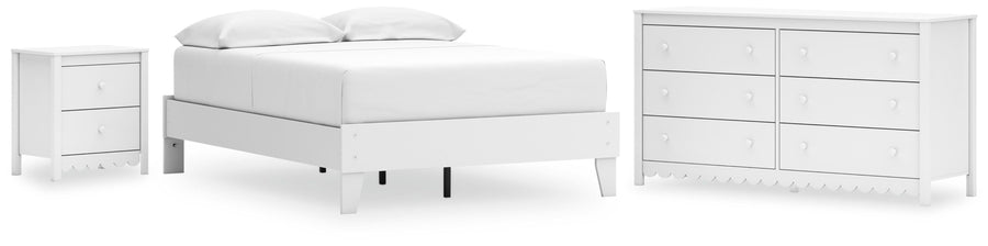 Hallityn Platform Bed, Dresser and Nightstand