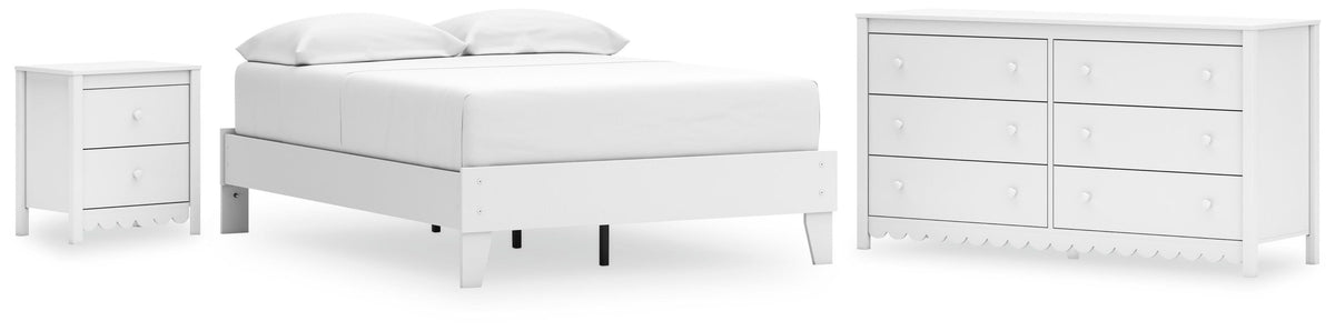 Hallityn Platform Bed, Dresser and Nightstand
