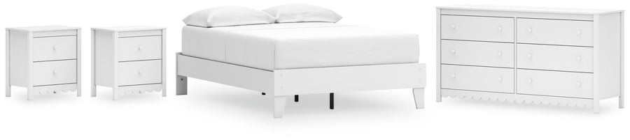 Hallityn Platform Bed, Dresser and 2 Nightstands