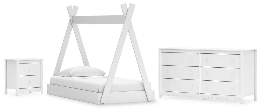 Hallityn Tent Bed, Dresser and Nightstand