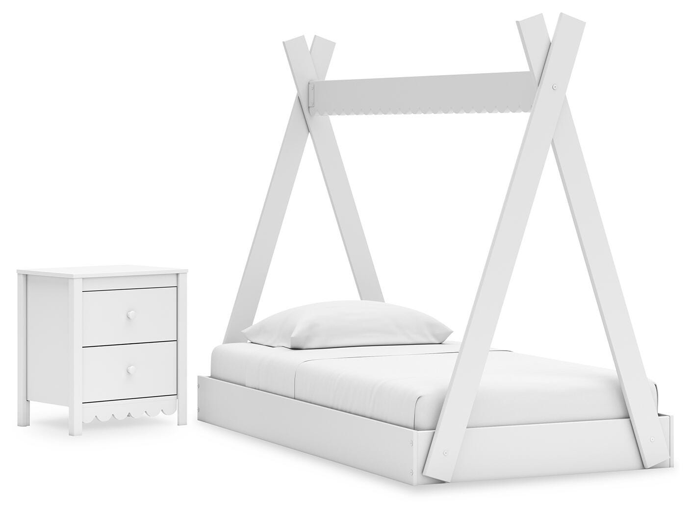 Hallityn Tent Bed and Nightstand