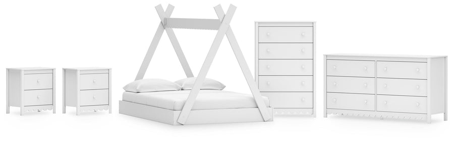 Hallityn Tent Bed, Dresser, Chest and 2 Nightstands