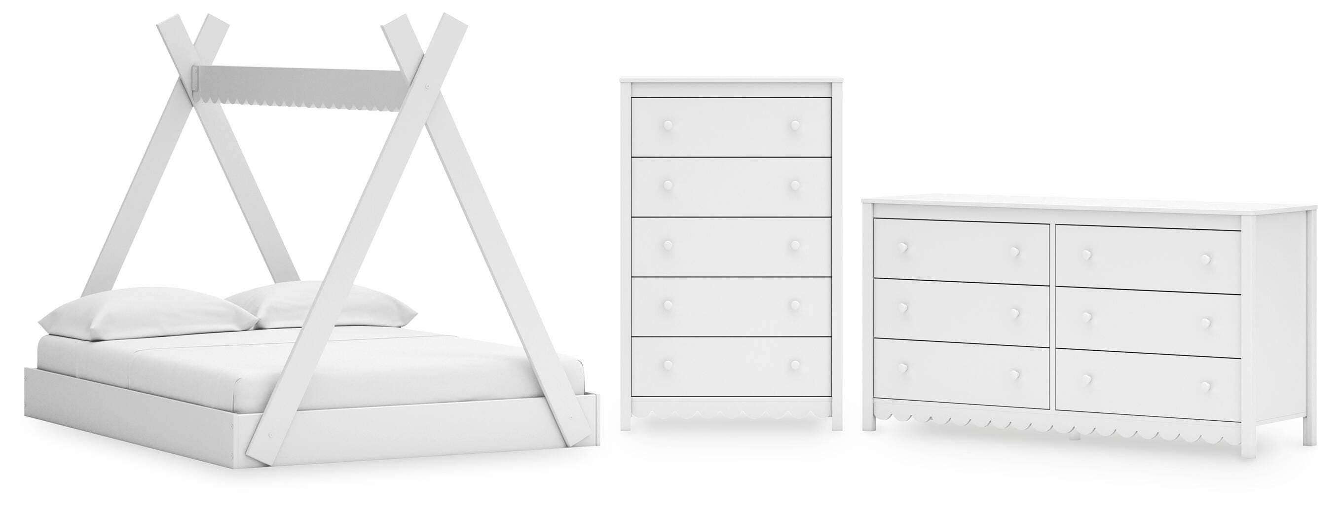 Hallityn Tent Bed, Dresser and Chest