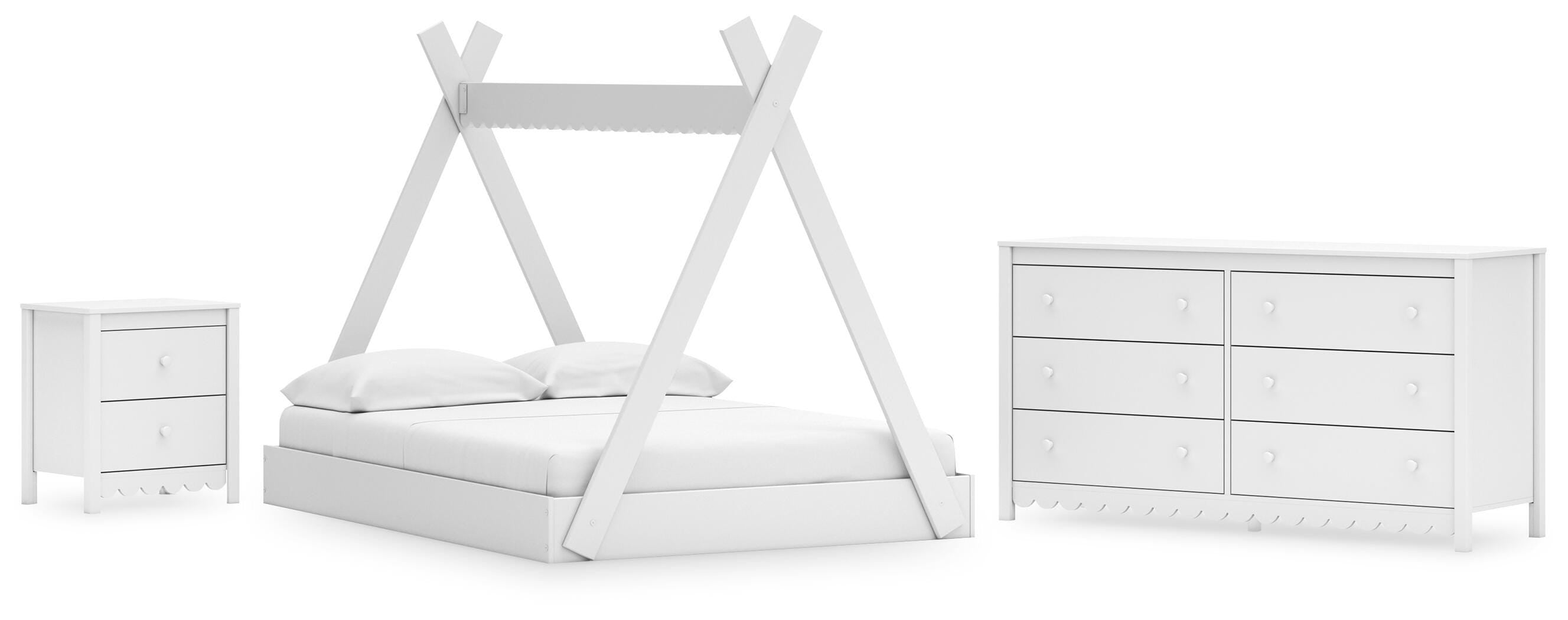Hallityn Tent Bed, Dresser and Nightstand
