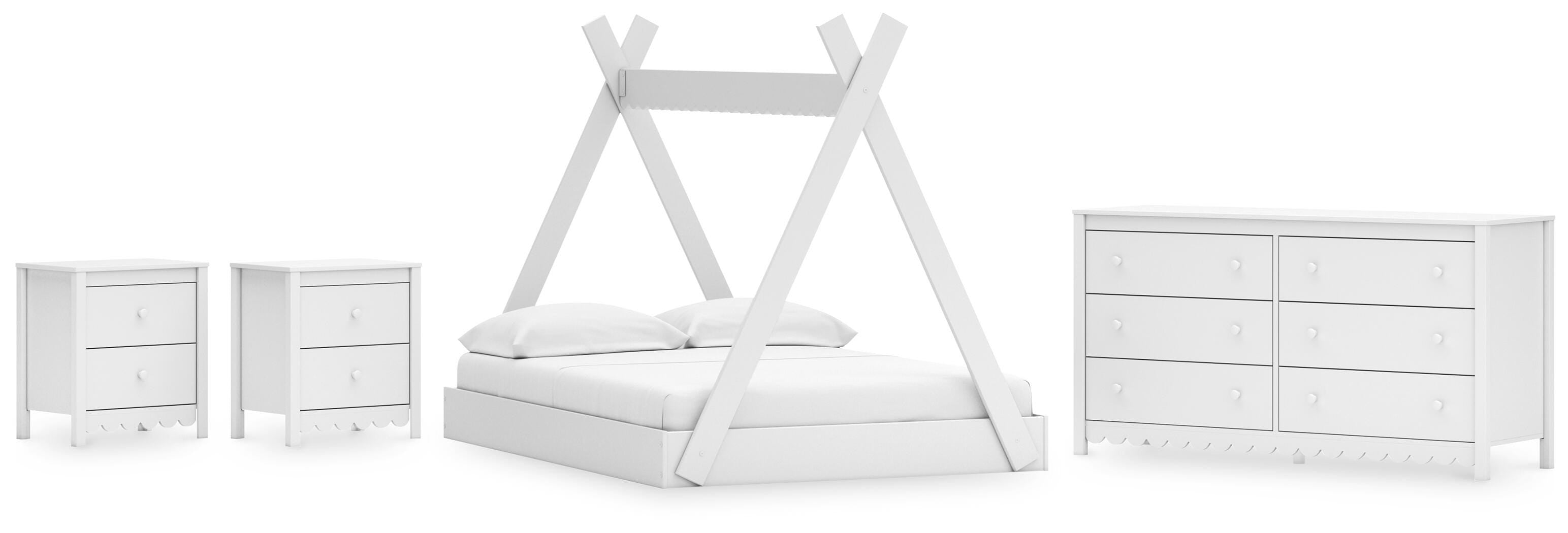Hallityn Tent Bed, Dresser and 2 Nightstands