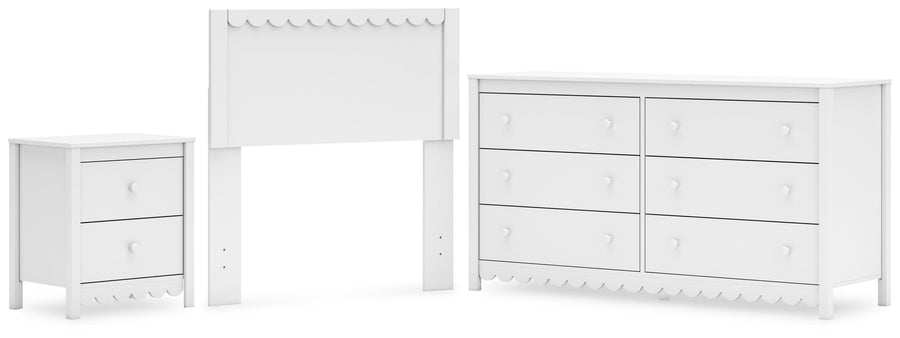 Hallityn Panel Headboard, Dresser and Nightstand