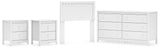 Hallityn Panel Headboard, Dresser and 2 Nightstands