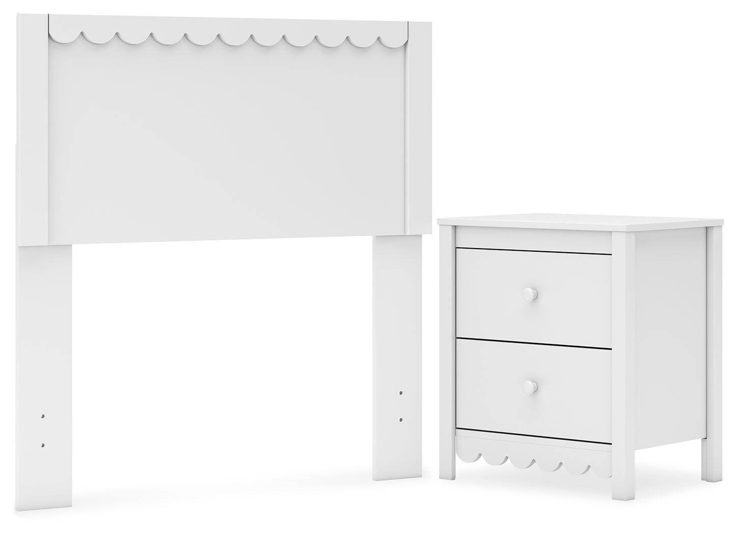 Hallityn Panel Headboard and Nightstand