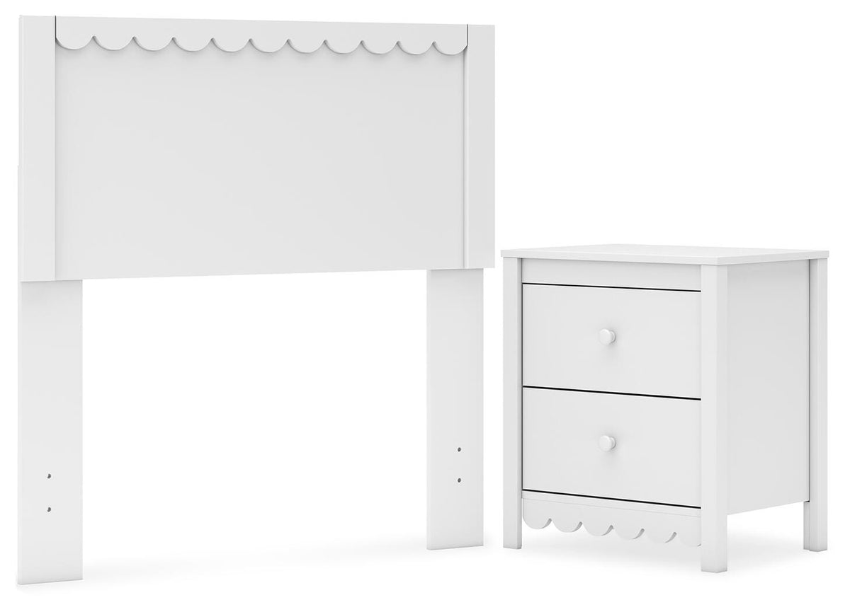 Hallityn Panel Headboard and Nightstand