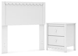 Hallityn Panel Headboard and Nightstand