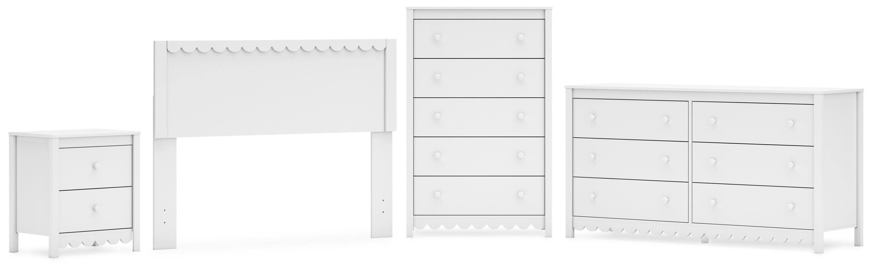 Hallityn Panel Headboard, Dresser, Chest and Nightstand