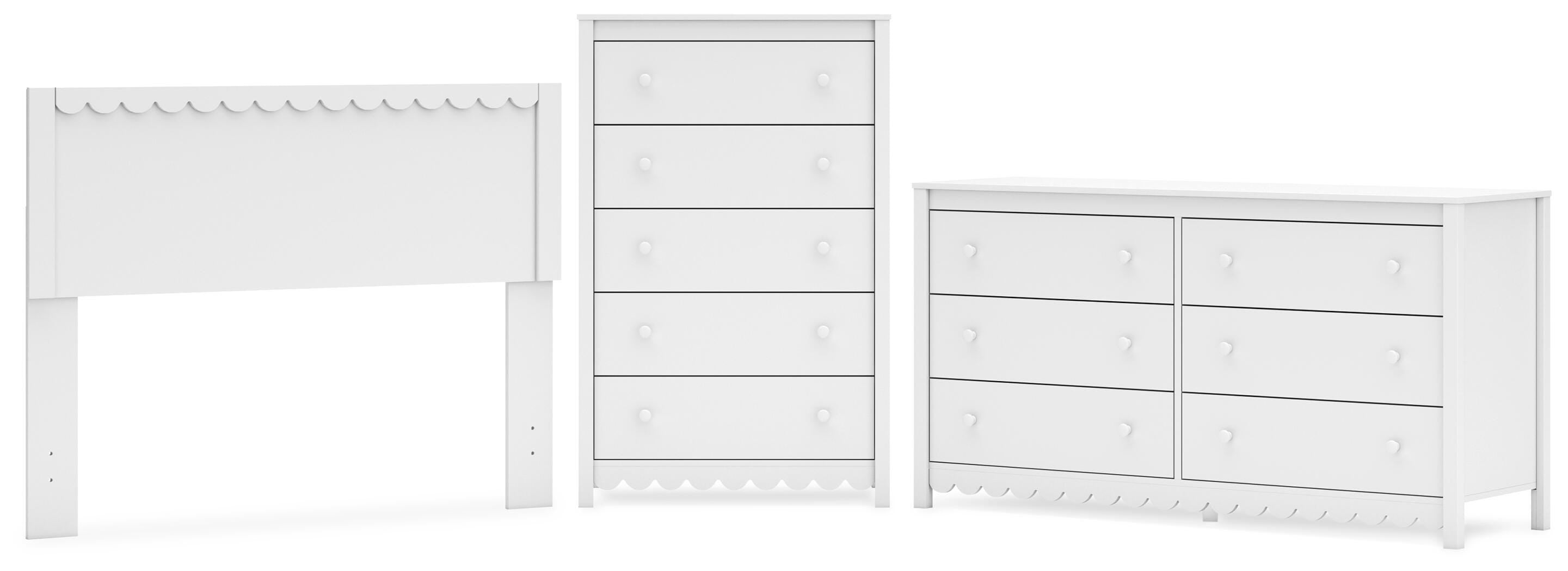 Hallityn Panel Headboard, Dresser and Chest