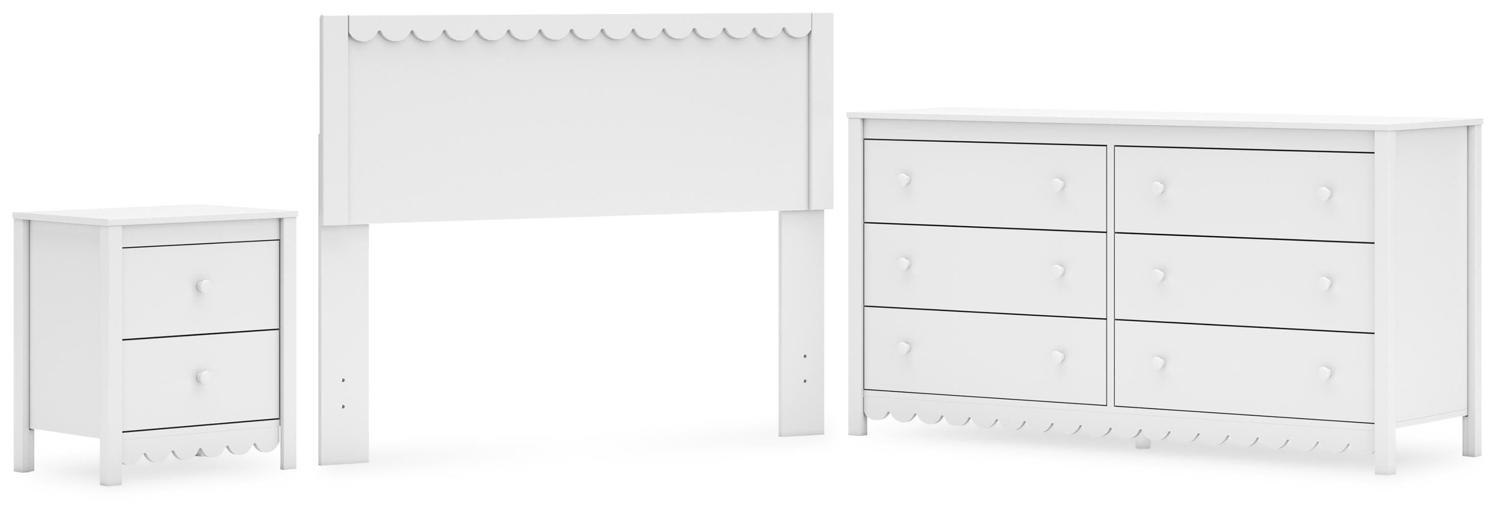 Hallityn Panel Headboard, Dresser and Nightstand