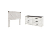 Shawburn Crossbuck Panel Headboard and Dresser