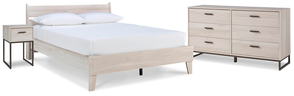 Socalle Panel Platform Bed with Dresser and Nightstand