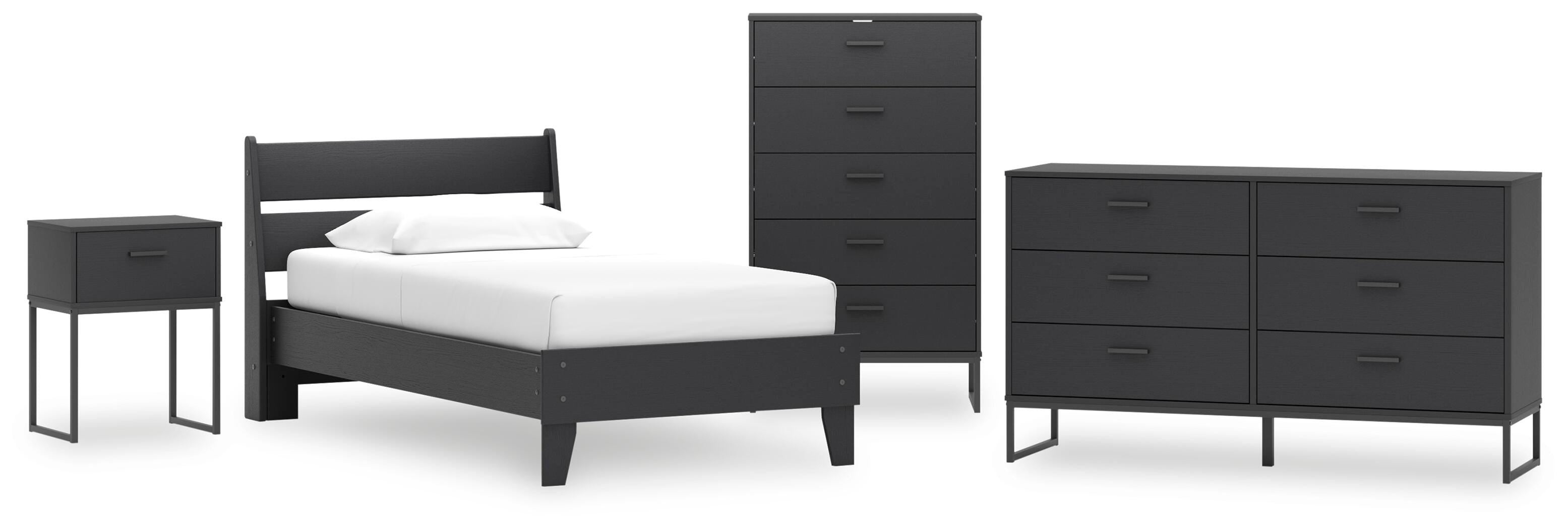 Socalle Panel Platform Bed, Dresser, Chest and Nightstand