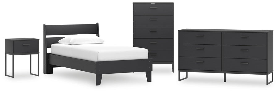 Socalle Panel Platform Bed, Dresser, Chest and Nightstand