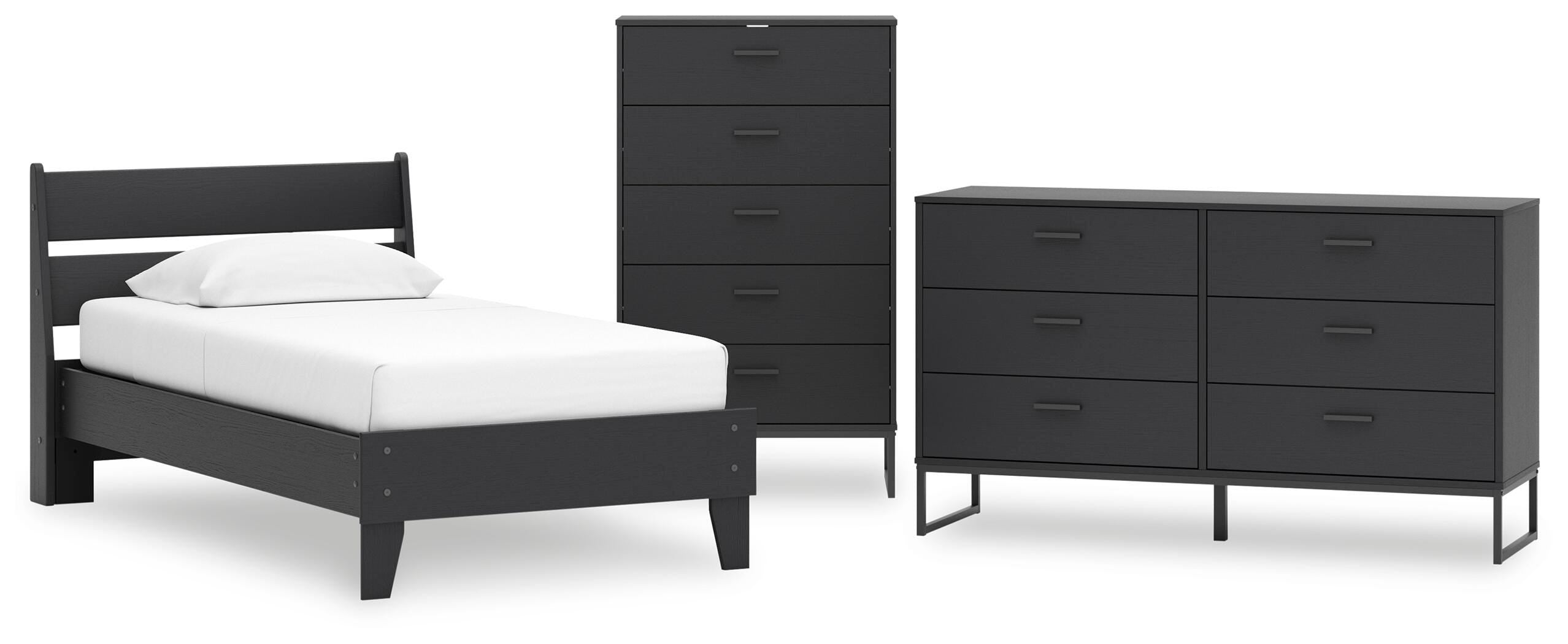 Socalle Panel Platform Bed, Dresser and Chest