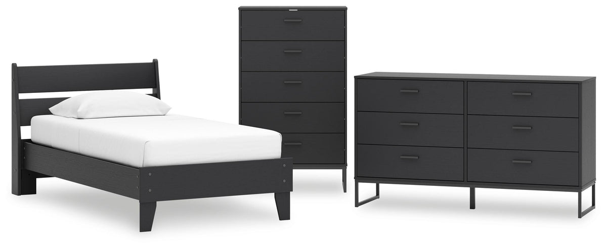 Socalle Panel Platform Bed, Dresser and Chest
