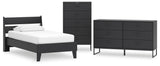 Socalle Panel Platform Bed, Dresser and Chest