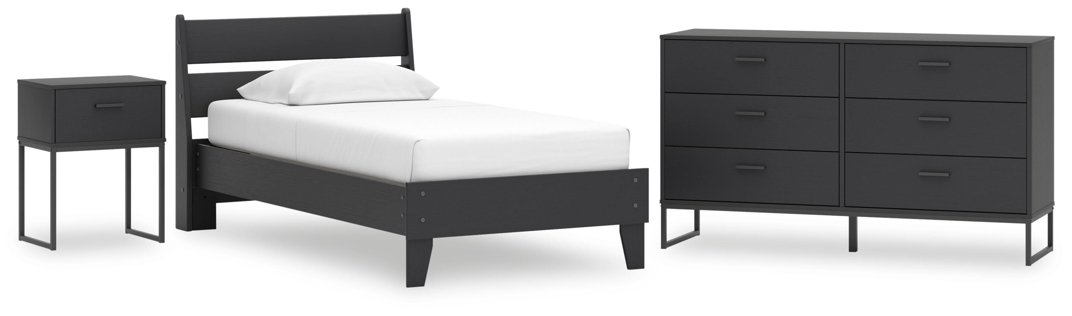 Socalle Panel Platform Bed with Dresser and Nightstand