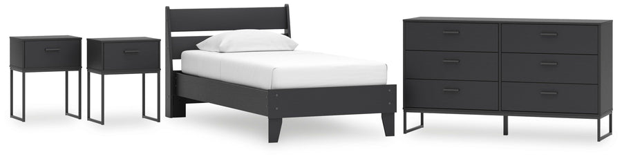 Socalle Panel Platform Bed, Dresser and 2 Nightstands