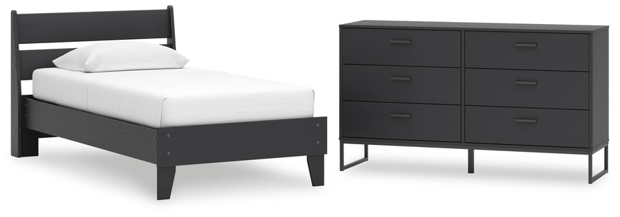 Socalle Panel Platform Bed and Dresser