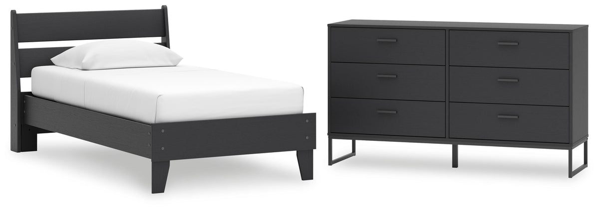 Socalle Panel Platform Bed and Dresser