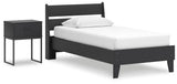 Socalle Panel Platform Bed and Nightstand