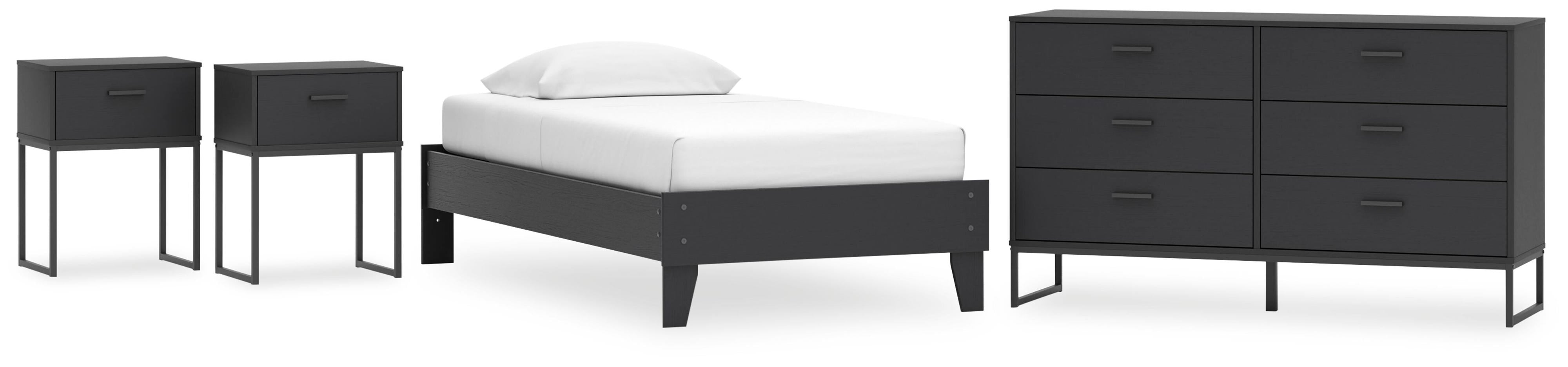 Socalle Platform Bed, Dresser and 2 Nightstands
