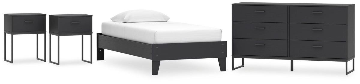 Socalle Platform Bed, Dresser and 2 Nightstands