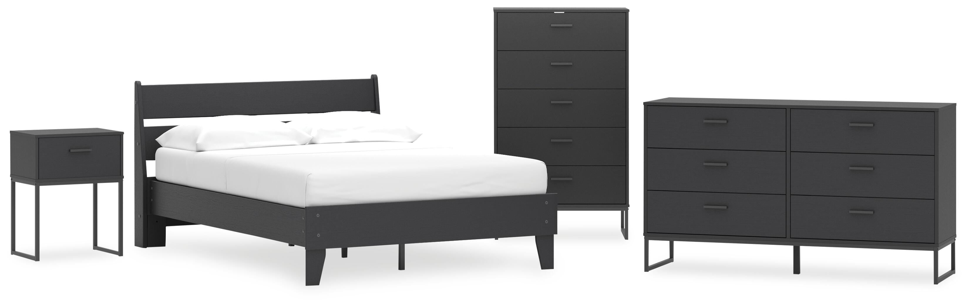 Socalle Panel Platform Bed, Dresser, Chest and Nightstand