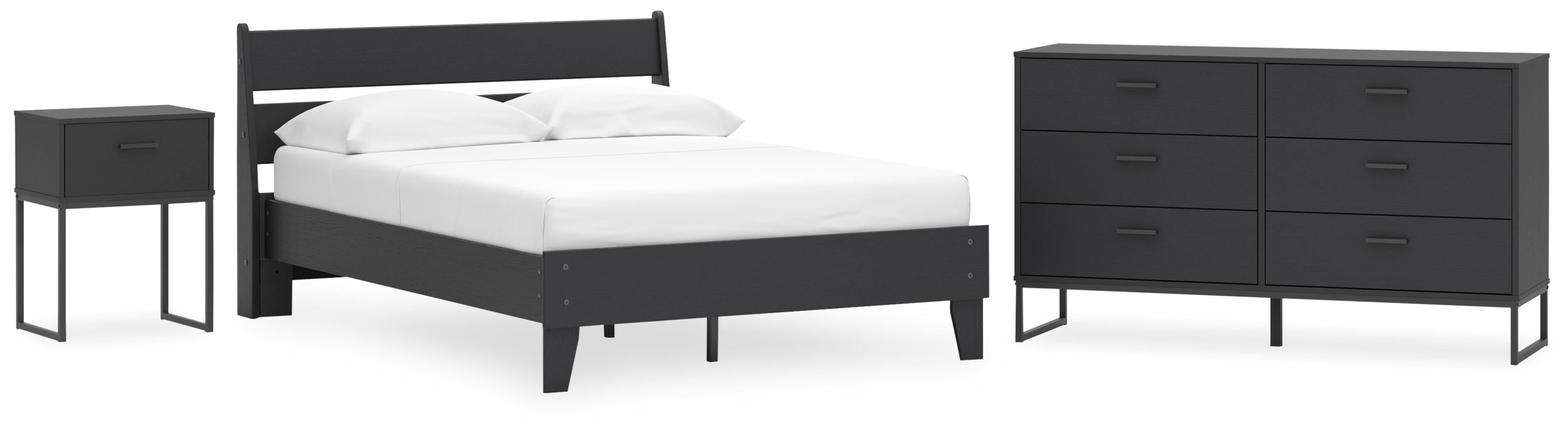 Socalle Panel Platform Bed with Dresser and Nightstand