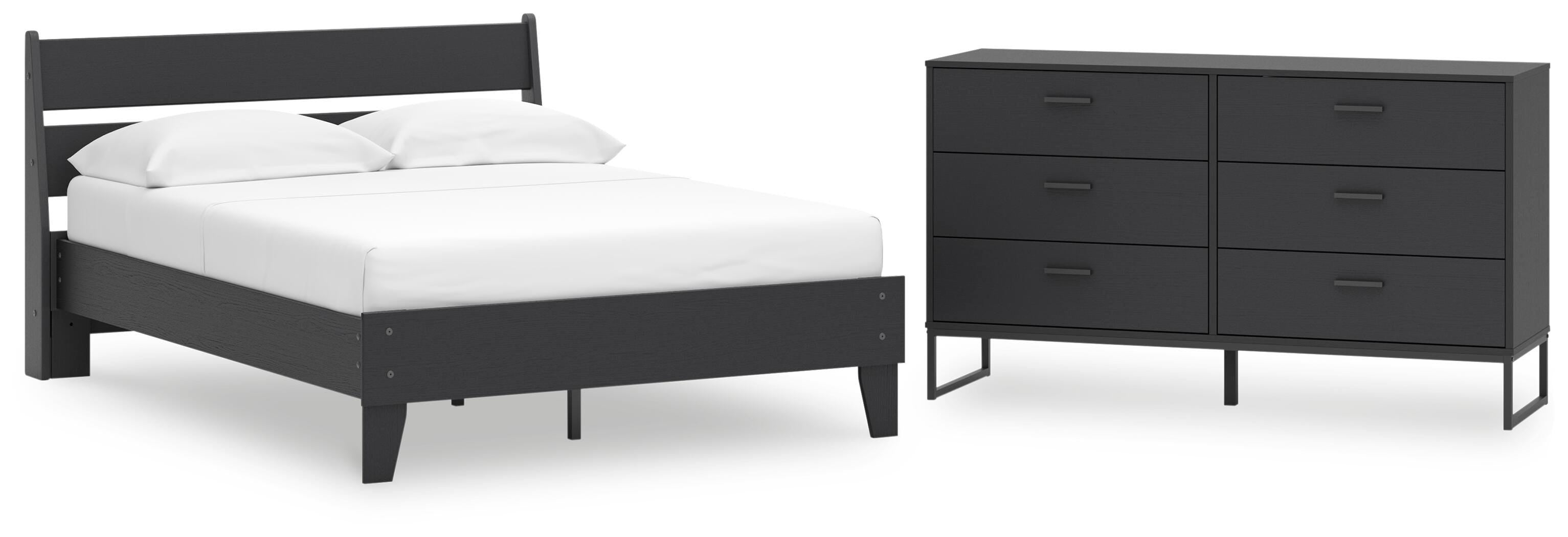 Socalle Panel Platform Bed and Dresser