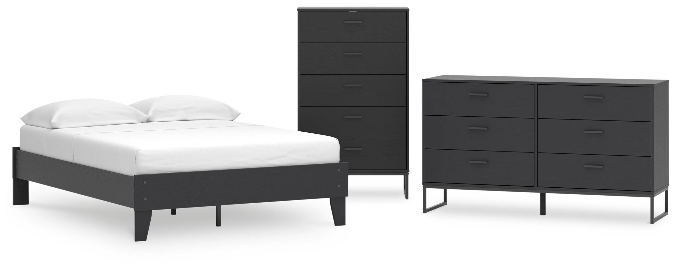 Socalle Platform Bed, Dresser and Chest