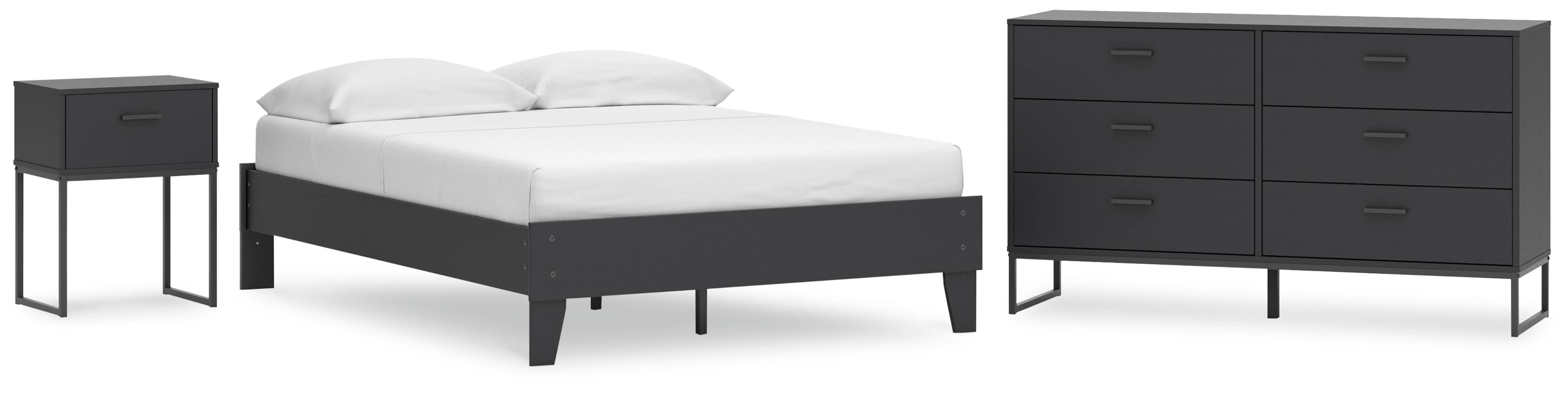 Socalle Platform Bed, Dresser and Nightstand