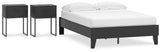 Socalle Platform Bed and 2 Nightstands