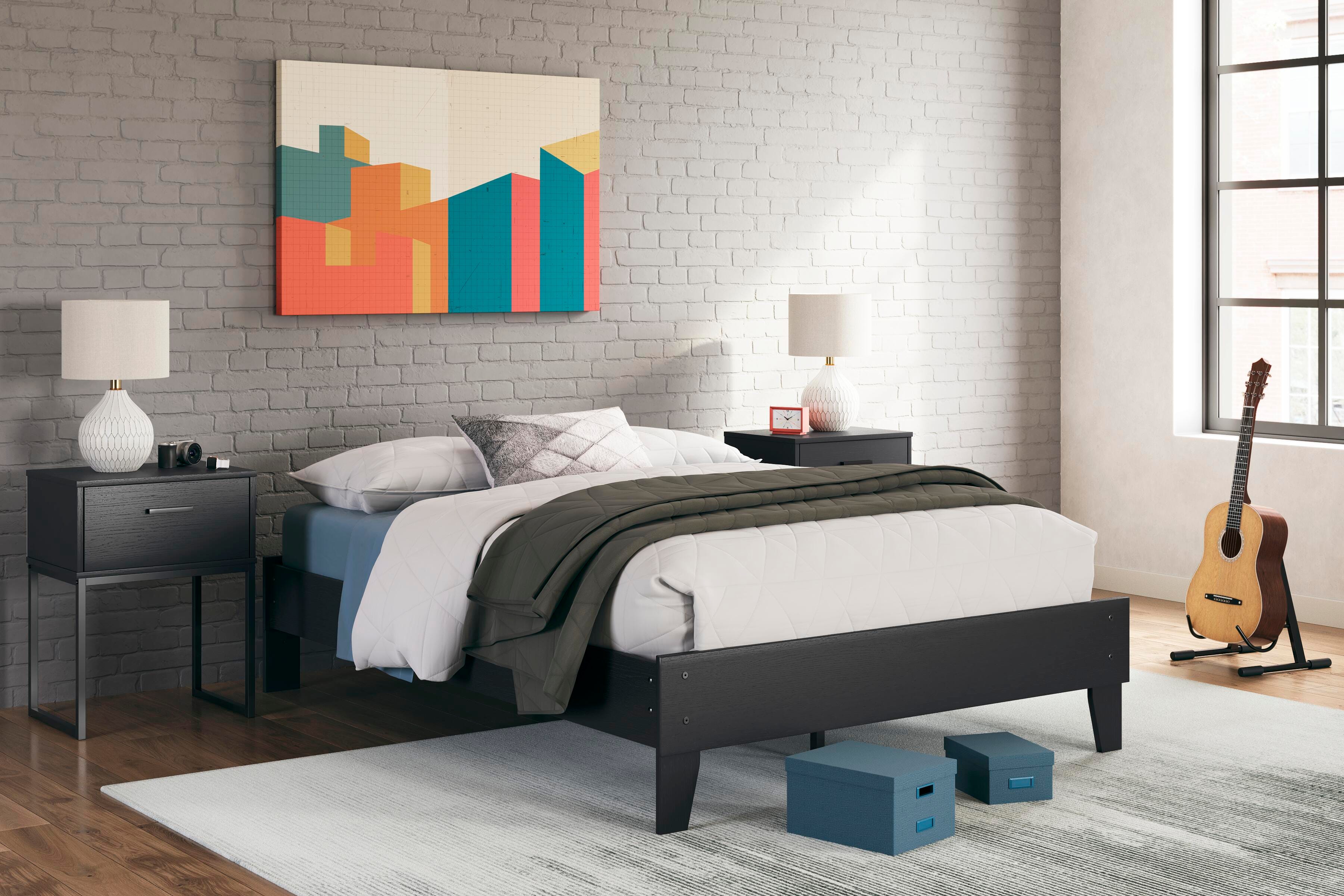 Socalle Platform Bed, Dresser and Nightstand
